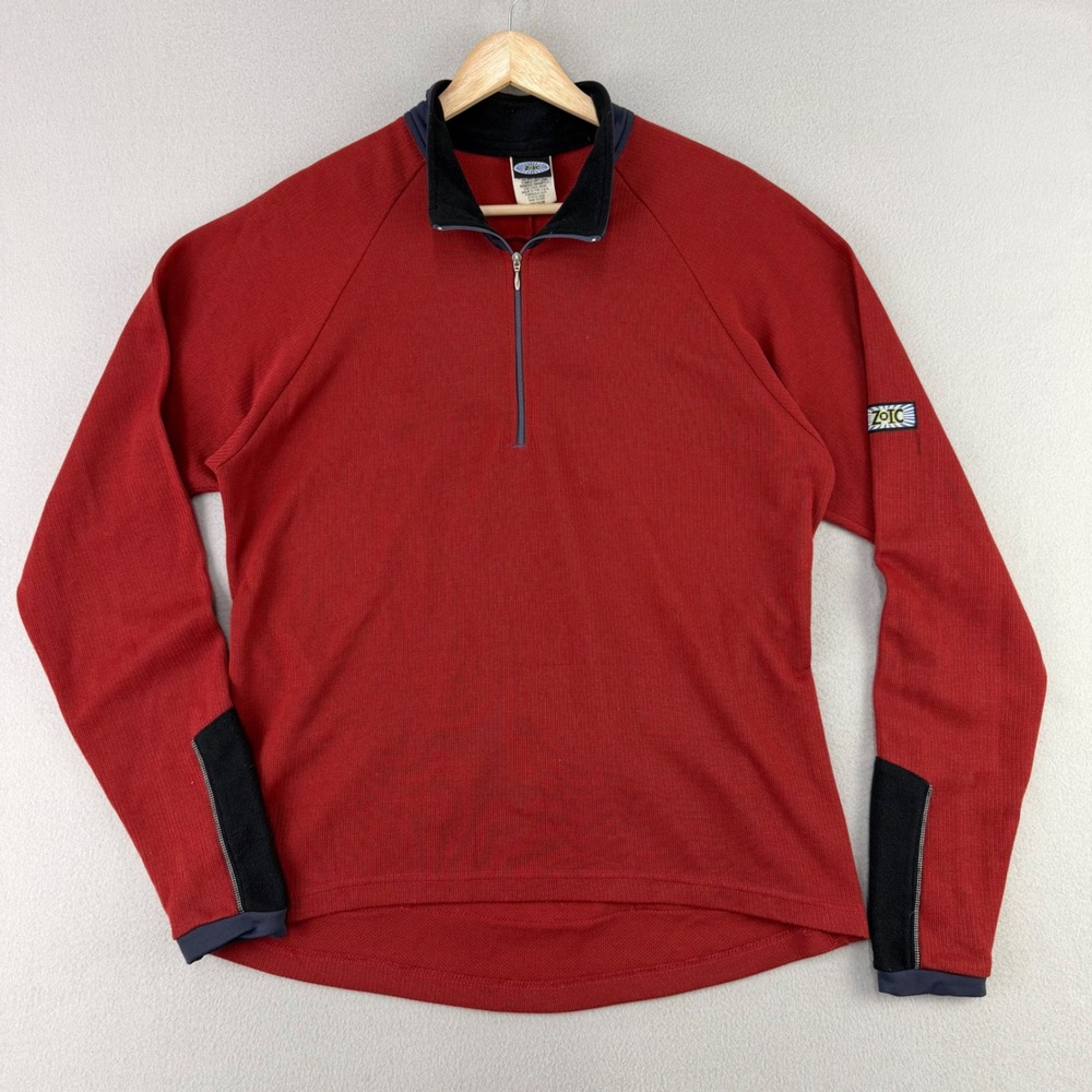 Vintage Zoic Raven 1/4 Zip Pullover Mens Medium Cycling Jersey Long Sleeve USA